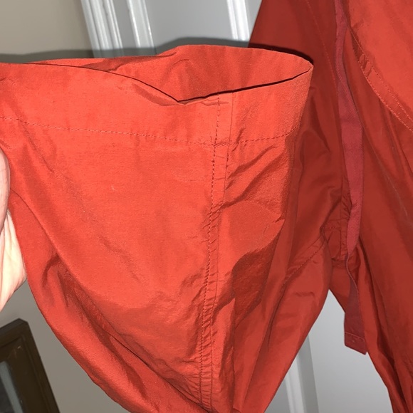 Eileen Fisher spring! burnt orange trenchcoat, size large - Picture 4 of 9